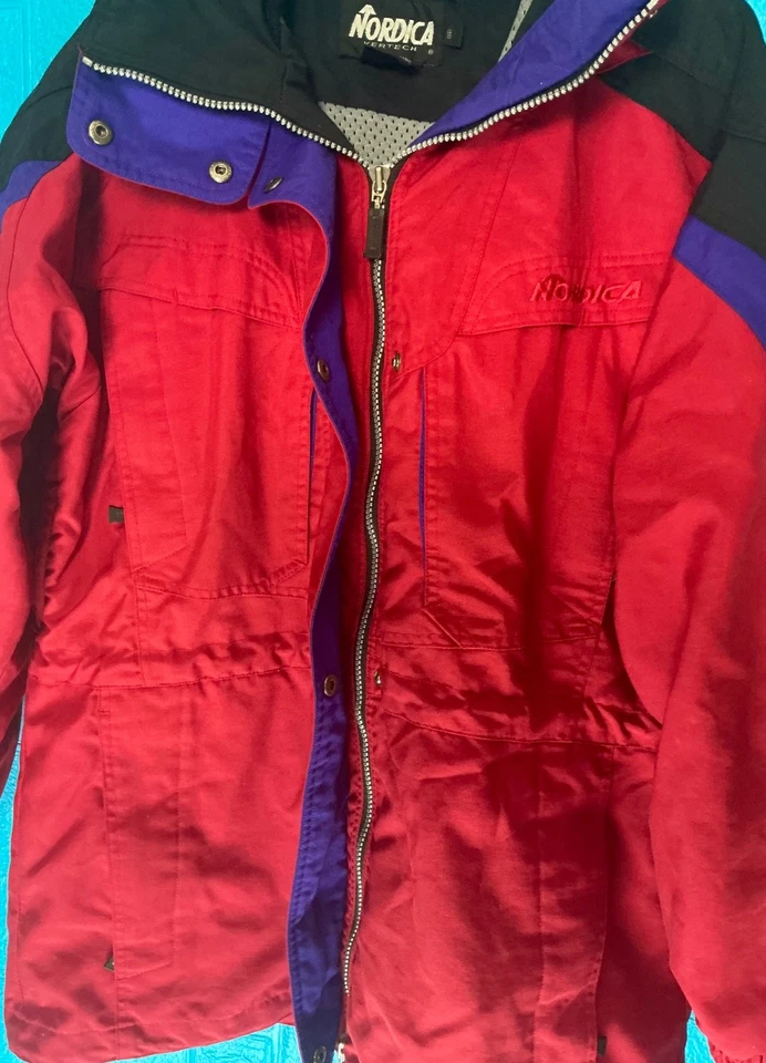 CHAQUETA ESQUÍ ROJA NORDICA VERTECH VINTAGE TALLA 10 Foto 2 de 4
