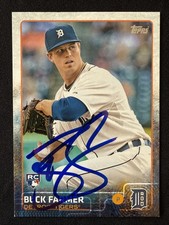 2015 Topps Buck Farmer Signed Rookie Card 193 Tigers Autograph Auto RC. rookie card picture