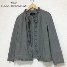 Tricot Comme Des Garcons Check Ruffle Jacket Black Japan Women Size JPN-M