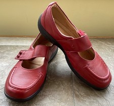 HOTTER COMFORT CONCEPT…WOMEN’S RED MARY JANE FLAT SHOES..SIZE UK 5 EXF…UNWORN.