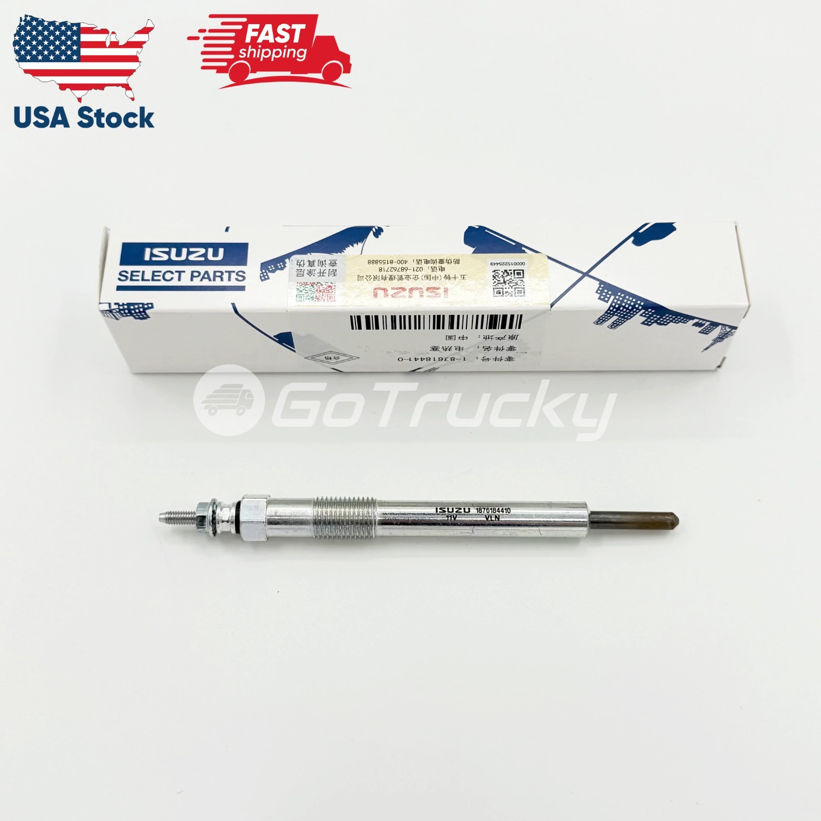 Glow Plug For ISUZU NQR NPR NPR-HD 4HE1 4.8L 4JB1 3.9L 86-04 OEM