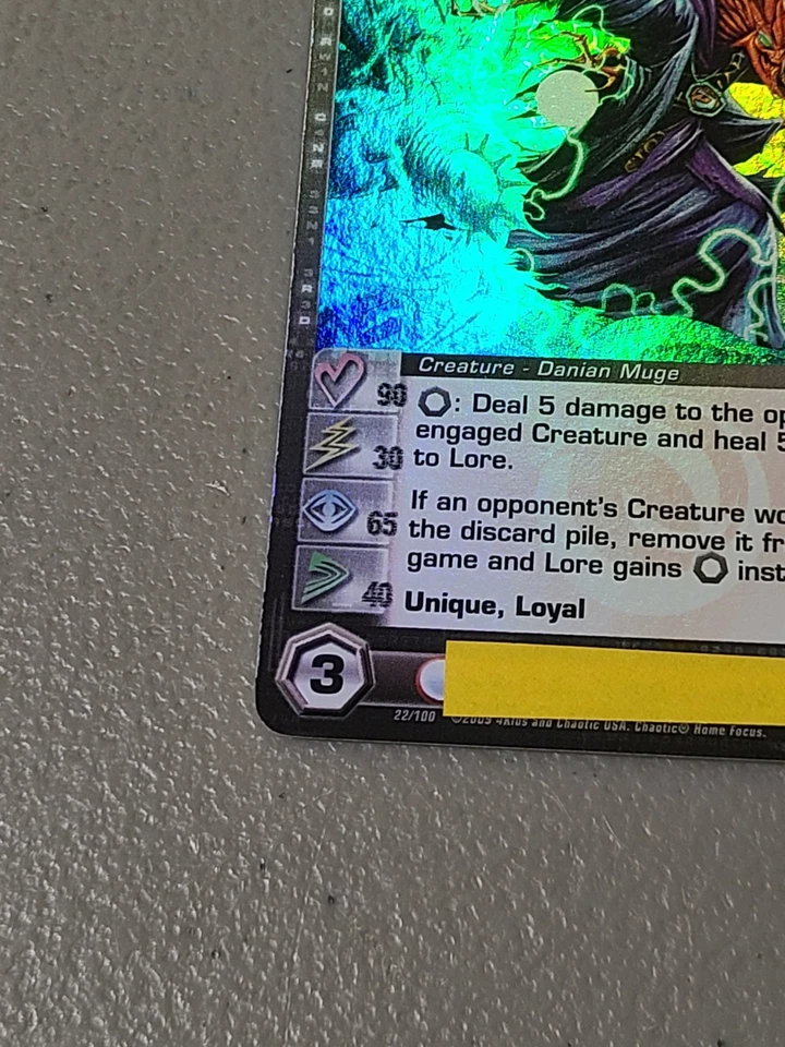 Chaotic TCG Lore Ancestral Caller 22/100 FU (Max E+S) Ultra Rare - MP - Image 4 of 4