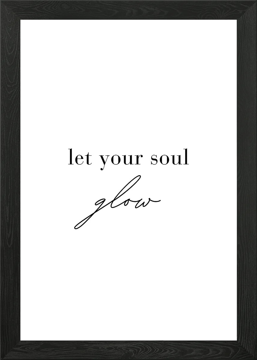 Póster de arte de pared enmarcado Let Your Soul lienzo impresión imagen