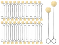 40 StüCk Wolle Daubers,Ballpinsel Applikator,Wollpinsel Mit Metallgriff,LederfäR