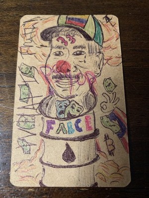ACEO Maduro BTC Oil Nuclear Book Mushroom Cloud Money Clown World Psyop