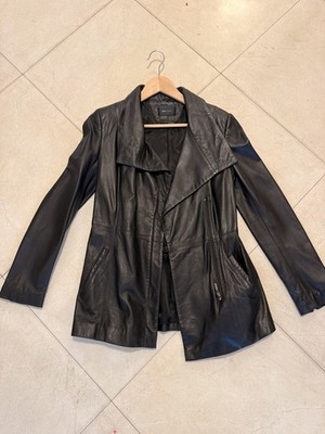 Best Classic Genuine Leather Black Asym Zip Moto Jacket EUR 36 Small