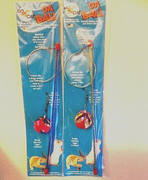 GO CAT DA BALL ROD CAT TEASER WAND 2 COUNT