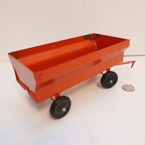 Rare VTG 1960's Ertl Pressed Metal Farm Wagon Tailgate Opens USA Collectible HTF - Picture 2 of 4