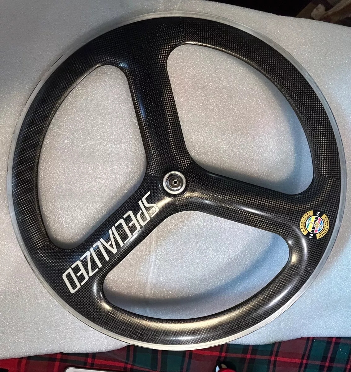 SPECIALIZED TRI SPOKE REAR WHEEL CARBON 650C TUBULAR