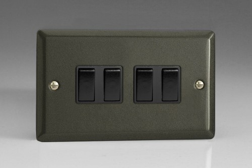 Varilight Classic Bevel Graphite 21 XPB Light Switch Socket Dimmer Toggle Cooker - Picture 10 of 52