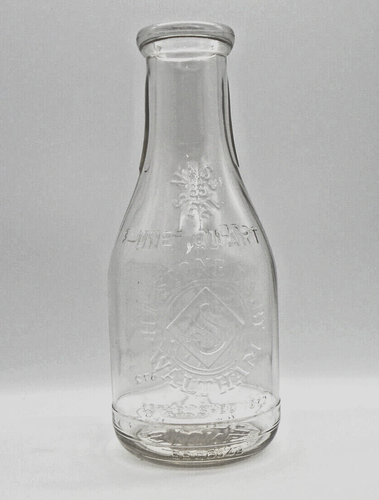 Vintage Duraglas TREQ Milchflasche H L Stein Molkerei Farm Waltham MA Est 1872