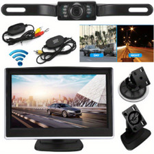 Wireless Car 5" Monitor Backup Camera Rear View HD Parking System Night Vision