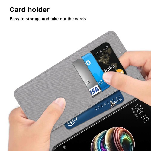 For Motorola Moto E13 E20 G14 Magnetic Flip Wallet Stand Card Pocket Phone Case - Picture 6 of 28