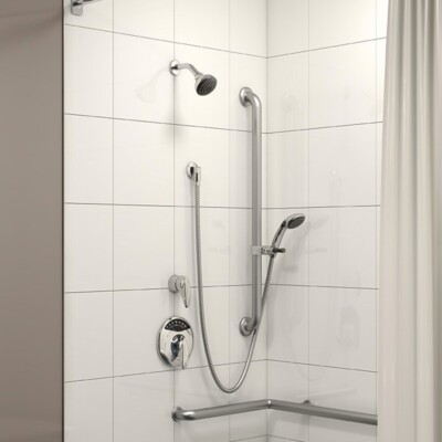 Symmons 1-250VT-H421-V Visu-Temp W/Clear-Vue Hand Shower System 30'' Slide Bar