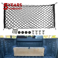 Rear Trunk Envelope Style Cargo Net for CHEVY SILVERADO GMC SIERRA 2013-2024 New
