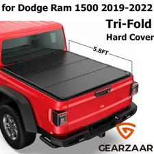 5.8FT Pickup Bed Hard Tri-Fold Tonneau Cover for 2019-2021 2022 Dodge Ram 1500 6