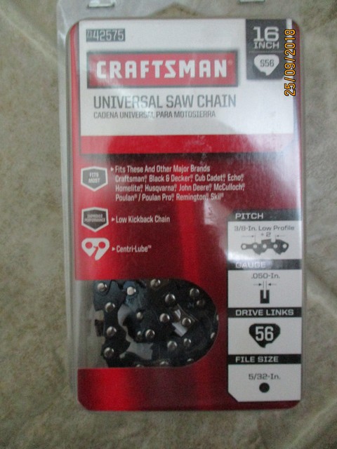 Craftsman Universal Chain Saw Chain 16 S56 Nib 7142575 3 8 In Low Profile