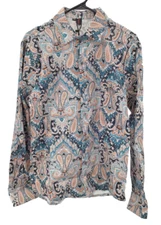 Cheng Shi Qian Duan Shirt Size XXL Paisley Long Sleeve Button Up NWT