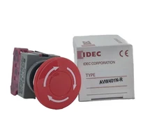 *Lot of 2* IDEC AVW401N-R Emergency stop button switch