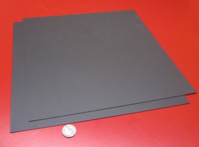 Polypropylene Sheet Black, Formex Flame Retardant .030'' x 12'' x 12'', 2 Pieces