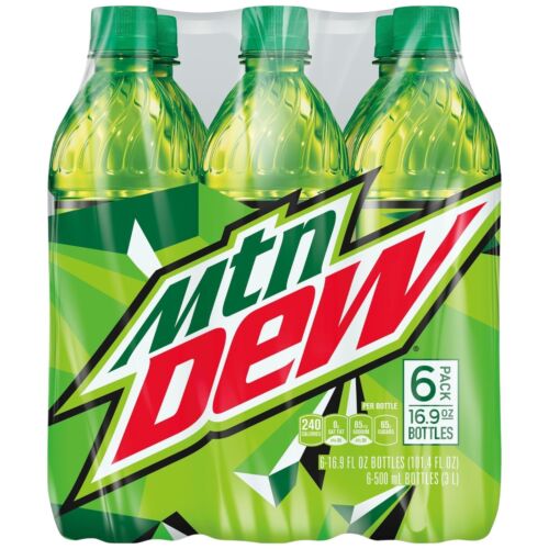 Citrus Mountain Dew Original Soft Drinks Soda Mtn Dew 6 Pack 16.9oz Bottles Rare - Picture 3 of 6