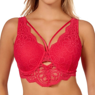 After Eden Denise Push-up Gel schalen Bügel-BH Gr.90E UK40DD spitze + träger