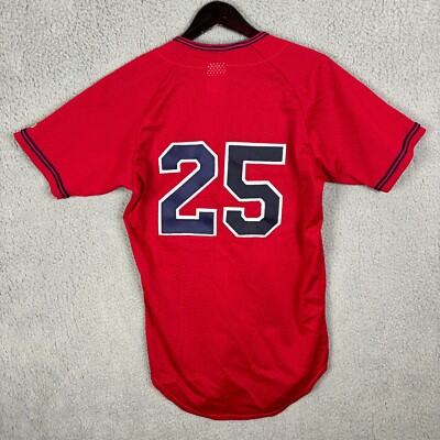 Rawlings Baseball Jersey Adult Small Red #25 Texas Rattlers