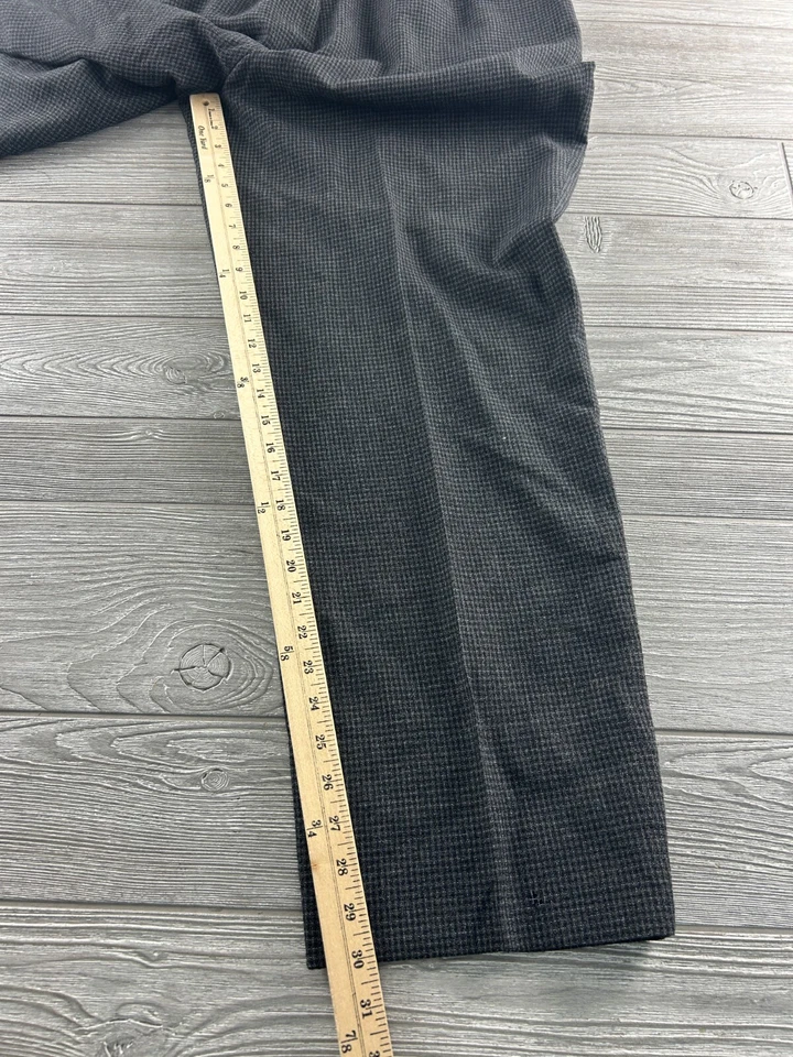 Pantalón Eddie Bauer clase Mujer Talla 16 Plisado Negro Micro Cuadros Foto 4 de 4