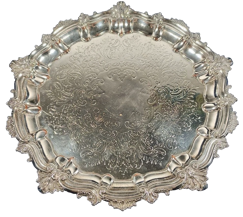 Barker Ellis 1900-1940 Antique US Silver-Plated Platters & Trays