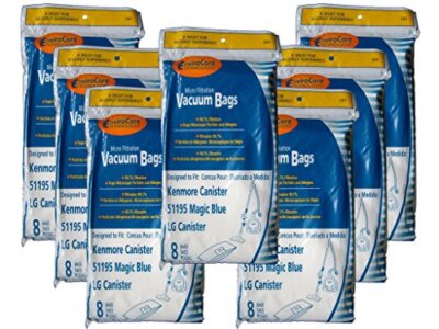 56 Kenmore Type M Sears 51195 Magic Blue LG Vacuum Bags, Ultracare, Canister ...