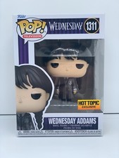 FUNKO POP! #1311 WEDNESDAY ADDAMS METALLIC HOT TOPIC EXCLUSIVE NEW W/ PROTECTOR