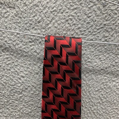 Vintage Arrow Tie Blue Red Mens 3.75 Inch Zig Zag Chevron