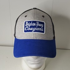 BYU University Hat Brigham Young Cougars Patch Mesh Trucker Hat Snapback Cap