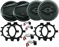 4X GRAVITY 6.5" 400W Car Speakers w/Wire, 4x Harness 1988-Up GM Vehicles