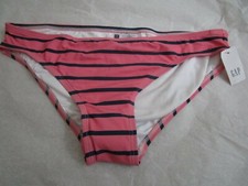 GAP Women's Bikini Bottoms Size XL Pink Striped new w/ tags 