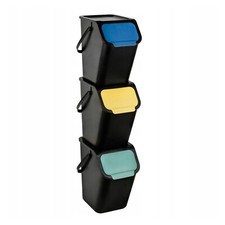 Set di 3 contenitori per la raccolta differenziata Practic Bini da 25 l 10100477