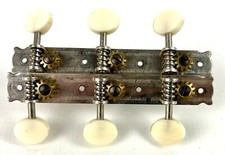 Vintage engraved slotted peghead 3-on-a-plank Tuning Gears for Harmony, etc.
