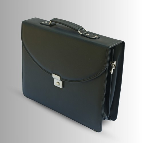 Genuine Cowhide Leather Briefcase – Laptop Bag for Men & Women - Office Work Bag - Picture 4 of 9