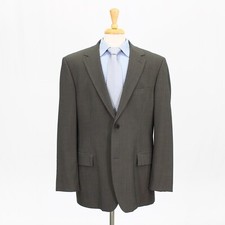 Hugo Boss 46R Brown Sport Coat Blazer Jacket Striped 2B Wool