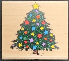 Hero Arts Star Christmas Tree Rubber Stamp