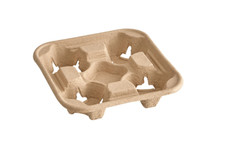 300 Pack Drink Carriers 4 Cup - Paper Cup Holder coffee Cardboard Restaurant Use