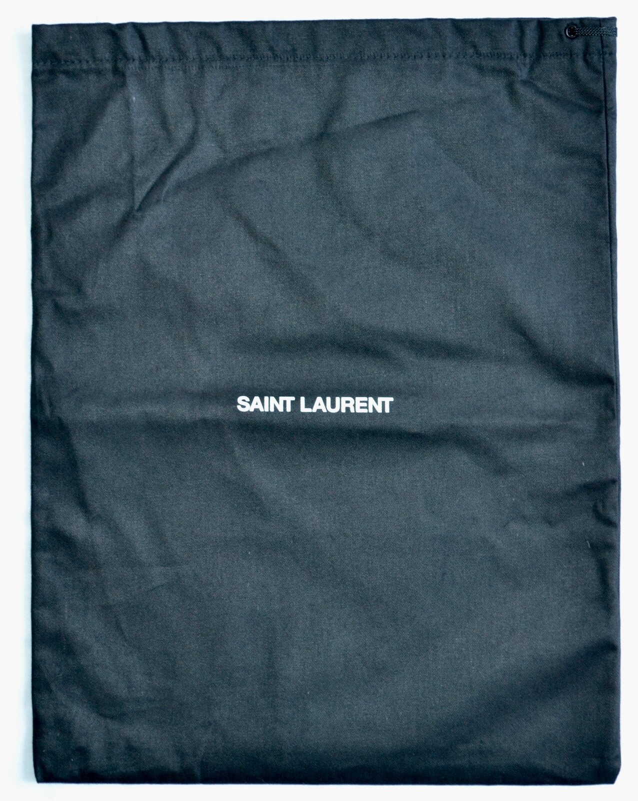 Sacchetto antipolvere Saint Laurent Logo nero per scarpe borse circa 35x24 5 cm
