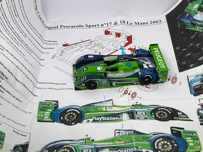 1:43 decals for Courage Peugeot C60 LMP900 Team Pescarolo Le Mans 2003 #17/18 Provence Moulage K1843