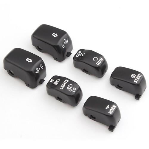 6x Black Hand Control Switch Housing Caps Buttons Cover For Harley Touring 96-13 - Picture 12 of 12