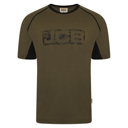 Herren JCB Trade kurzärmeliges T-Shirt aus 100 % Baumwolle schwarz grau olivgrün - Bild 5 von 5