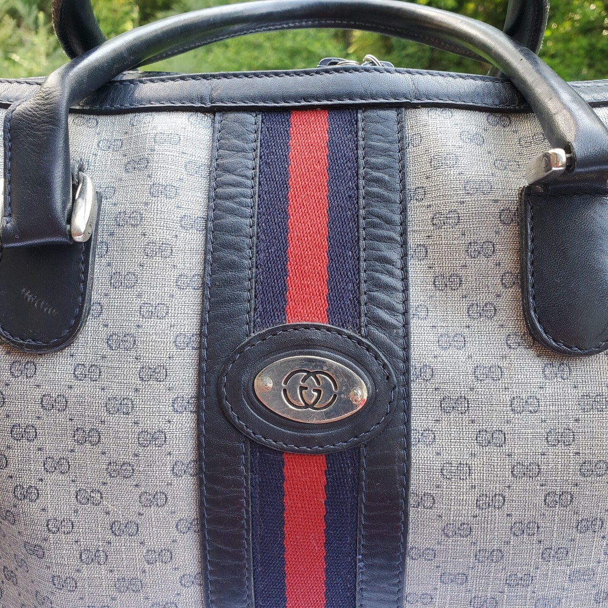 Gucci Navy Coated Canvas Micromonogram 
