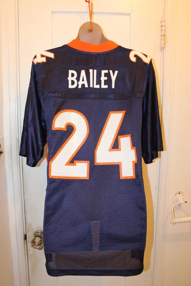 Camiseta deportiva para hombre Reebok NFL Equipment Denver Broncos Champ Bailey #24 malla pequeña de colección Foto 3 de 4