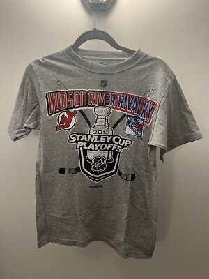 Rare Vintage New Jersey Devils Rangers 2012 NHL Playoffs T-Shirt