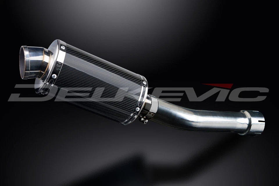 Yamaha FZ-1 Fazer FZS1000 2006-2014 Slip On 9" Oval Carbon Exhaust Muffler Kit - Image 3 of 4