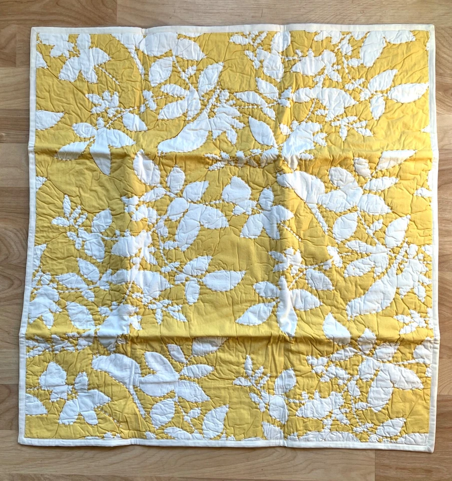 Pottery Barn SONGBIRD acolchado Euro Sham 26x26: algodón amarillo y blanco (solo uno) Foto 4 de 4